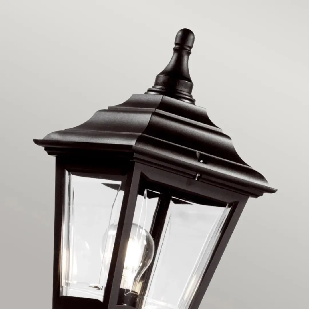 Elstead Lighting Kerry LED Tuinpilaar E27 60W - IP44 - Helder zwart