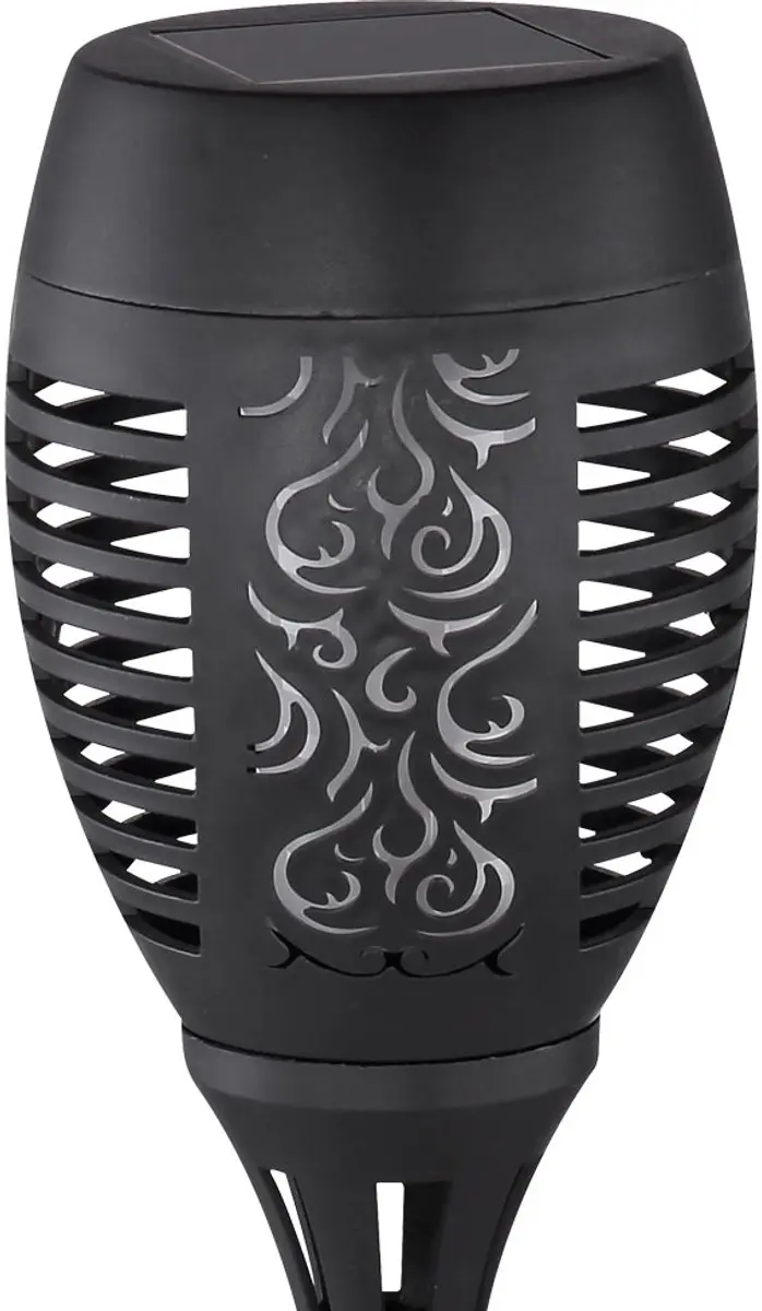 Globo Solarlamp Brandeffect Insteeklamp Zwart - 9,5x49,5cm - afbeelding 6 van 6