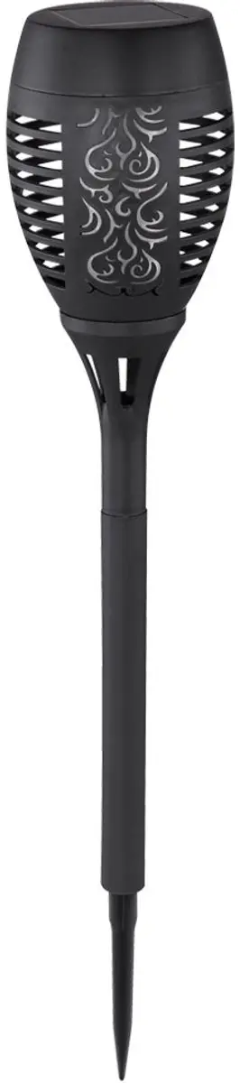 Globo Solarlamp Brandeffect Insteeklamp Zwart