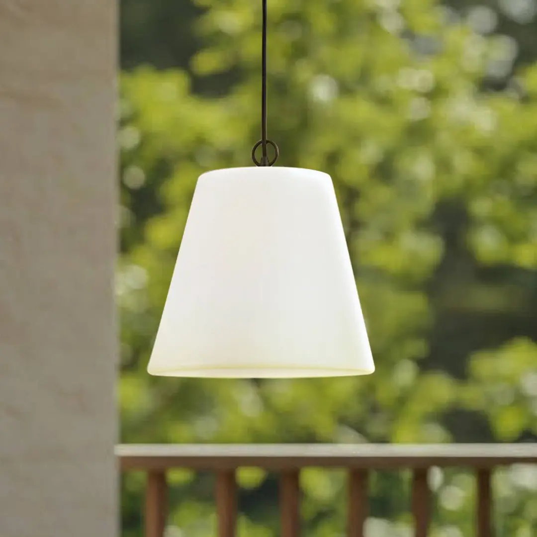 Lindby Hanglamp Buiten 1 Licht E27 - Wit/Zwart