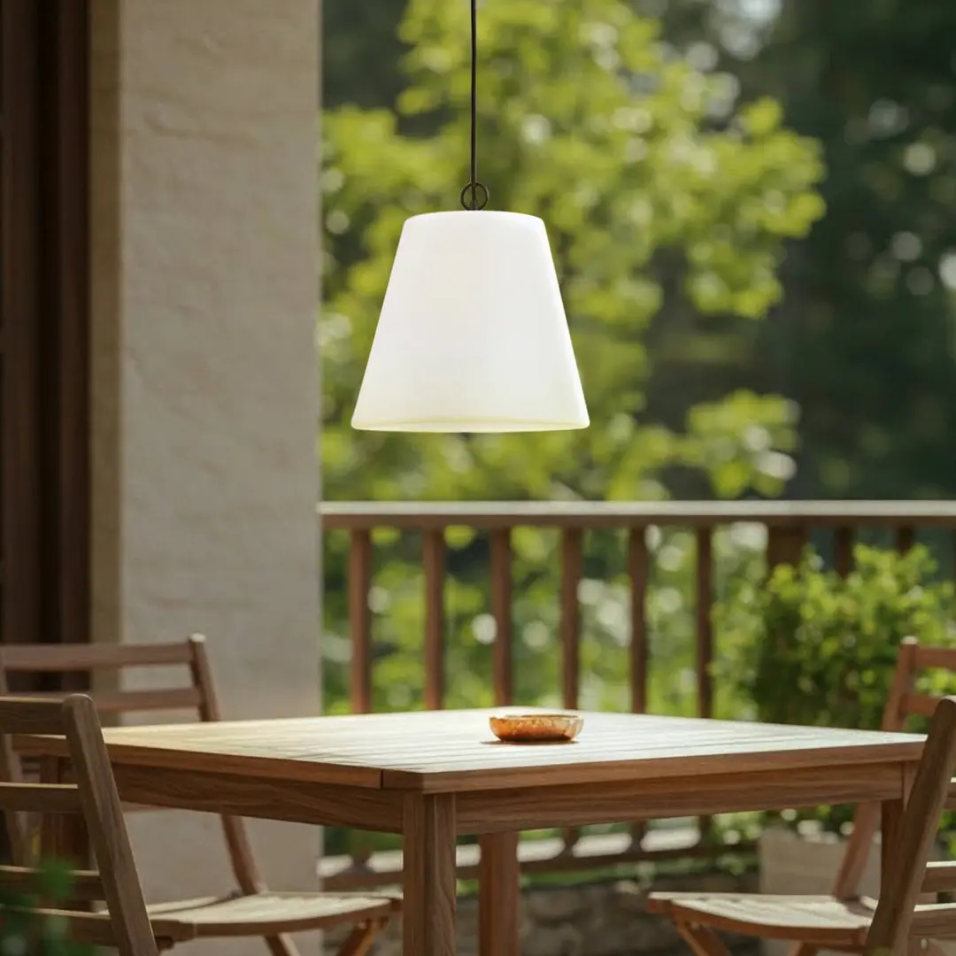 Lindby Hanglamp Buiten 1 Licht E27 - Wit/Zwart
