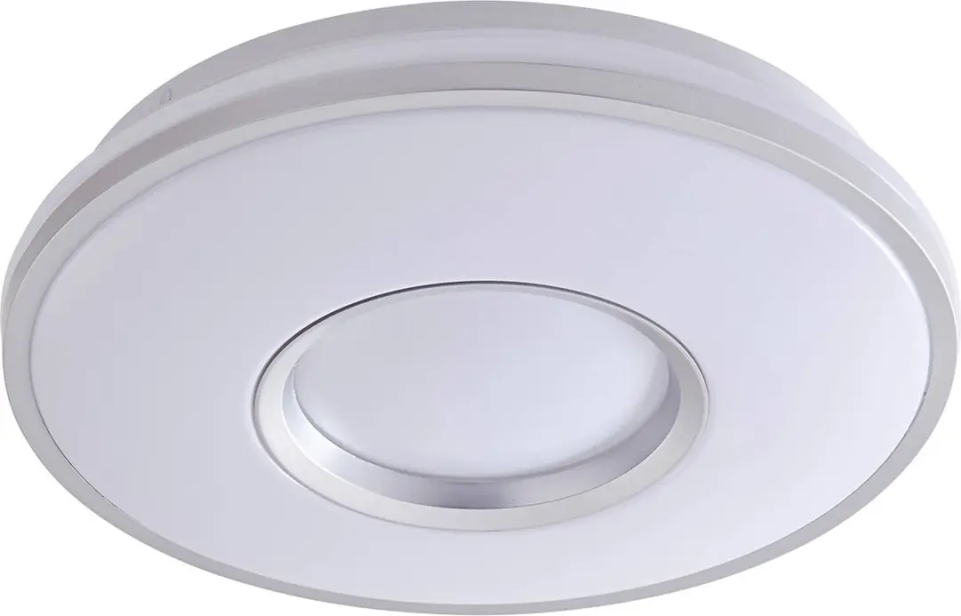 Lindby LED Plafondlamp 18W - Ø34cm - Zilver/Wit