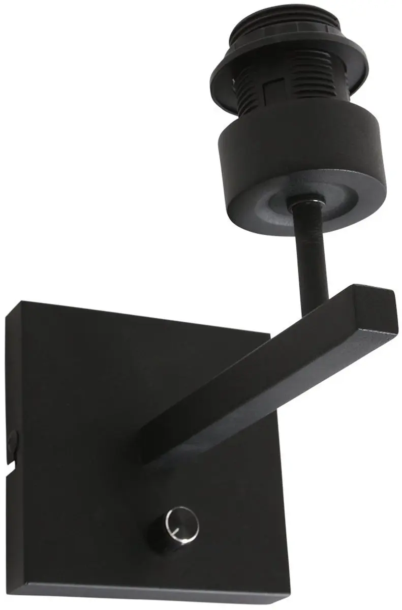 Steinhauer Wandlamp Stang 8175ZW Metaal - 1 Lichtpunt - 10cm - Zwart