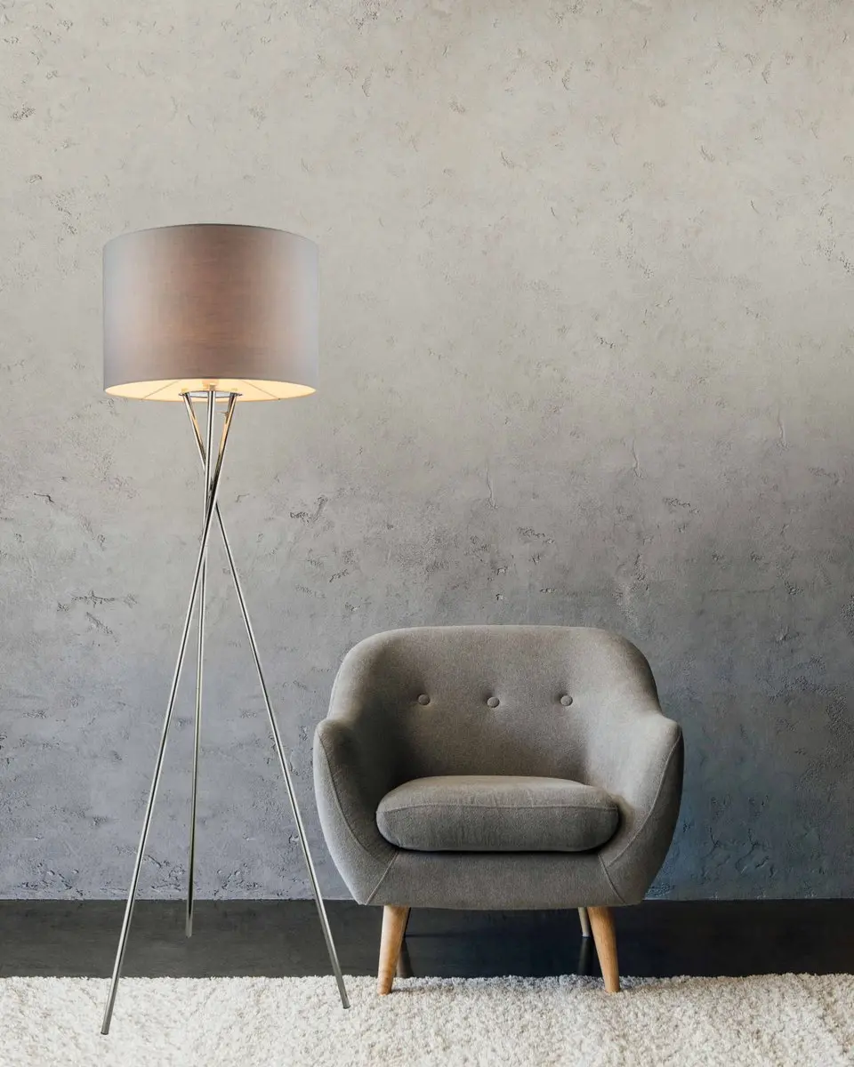 Globo Vloerlamp GUSTAV Metaal - 60W Wit Licht - Ø62cm