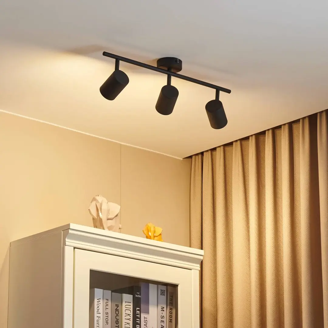 Lindby Buitenspot 3-lichts GU10 - 15,5 cm - Zandzwart