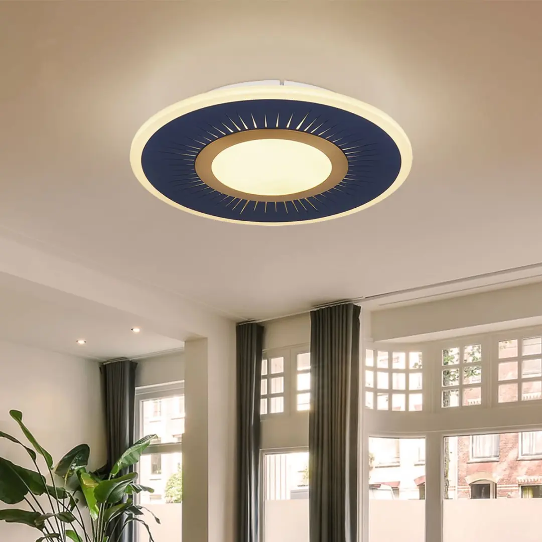 Globo Plafondlamp Blauw - 40W 1300Lm Dimbare LED - Ø37cm