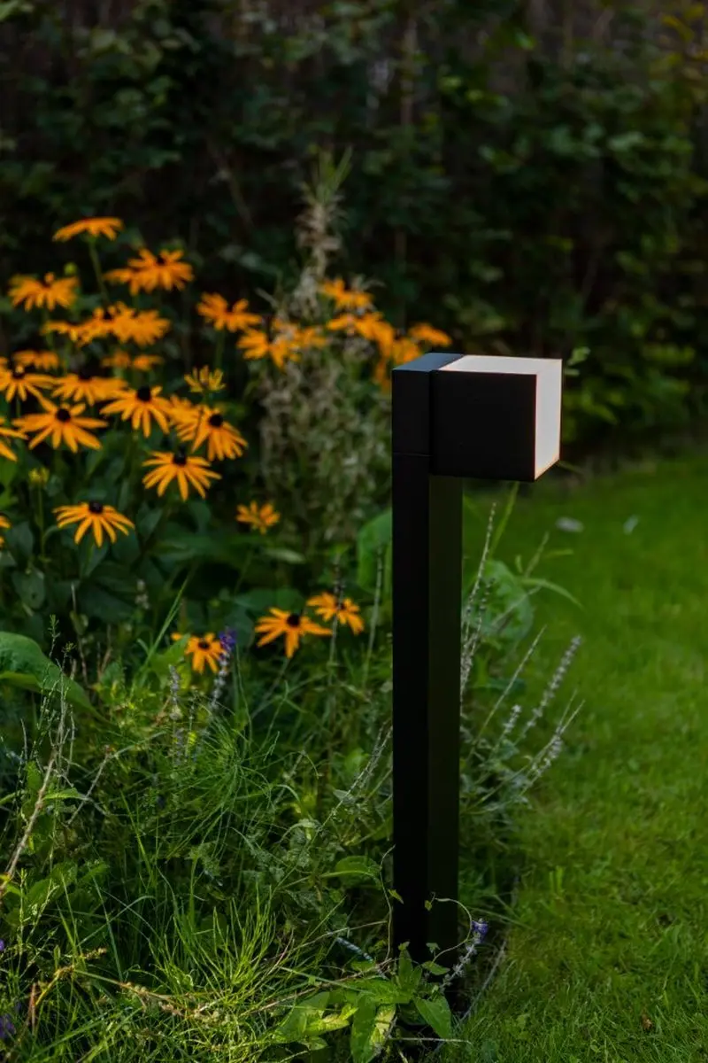 Lutec Cuba Sokkellamp LED 12.2W 3000K - Mat Zwart