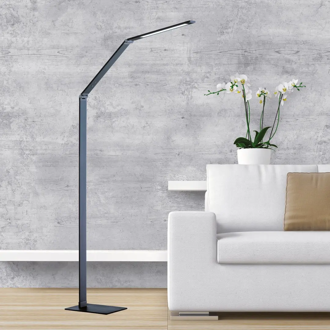 Fischer & Honsel Geri Vloerlamp 8W - 810 Lumen - Antraciet