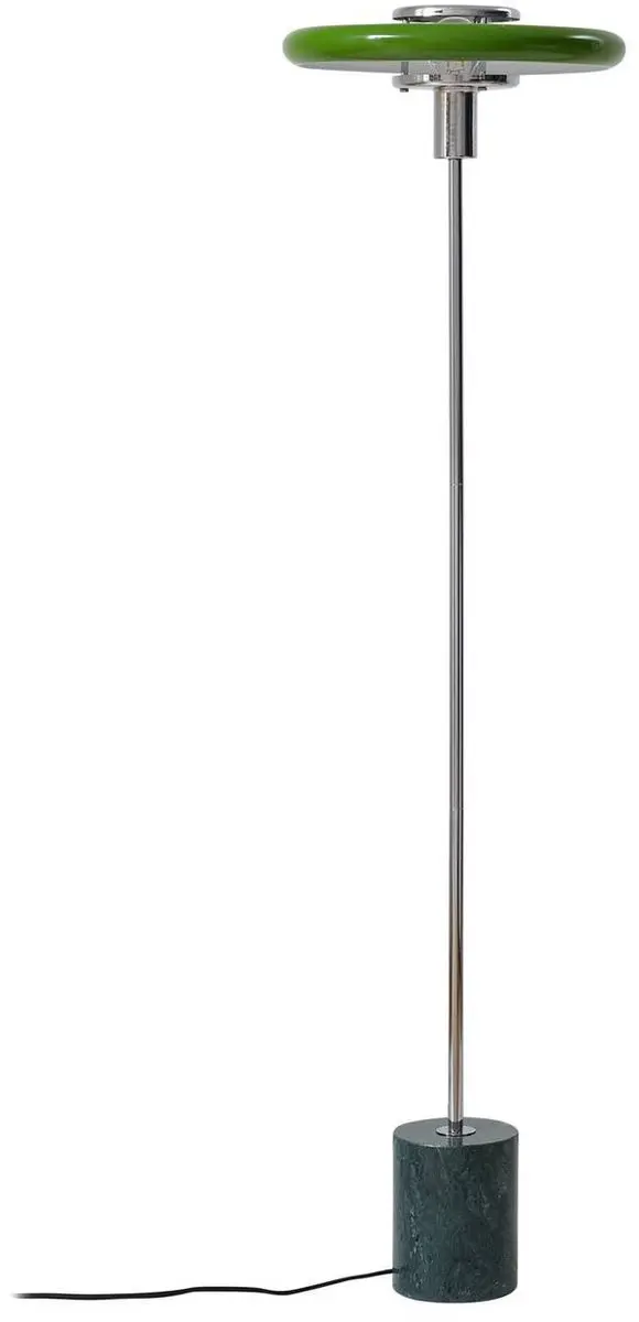 Lindby Vloerlamp Metaal Marmer 130cm - Groen