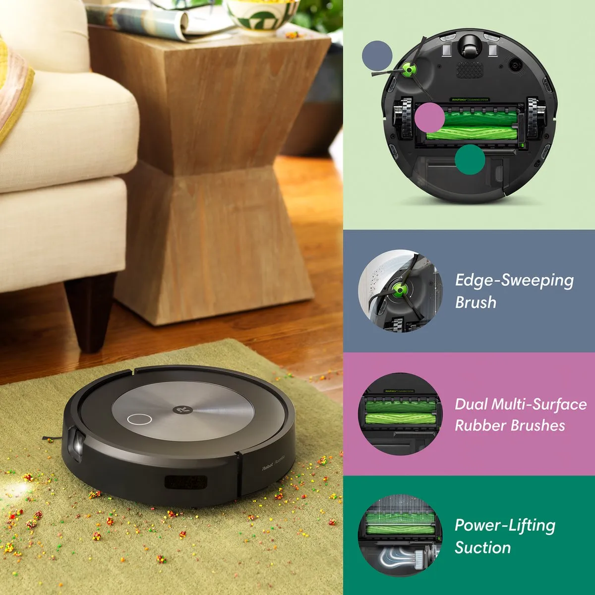 iRobot Roomba j7158 Robotstofzuiger - Zwart - afbeelding 3 van 6
