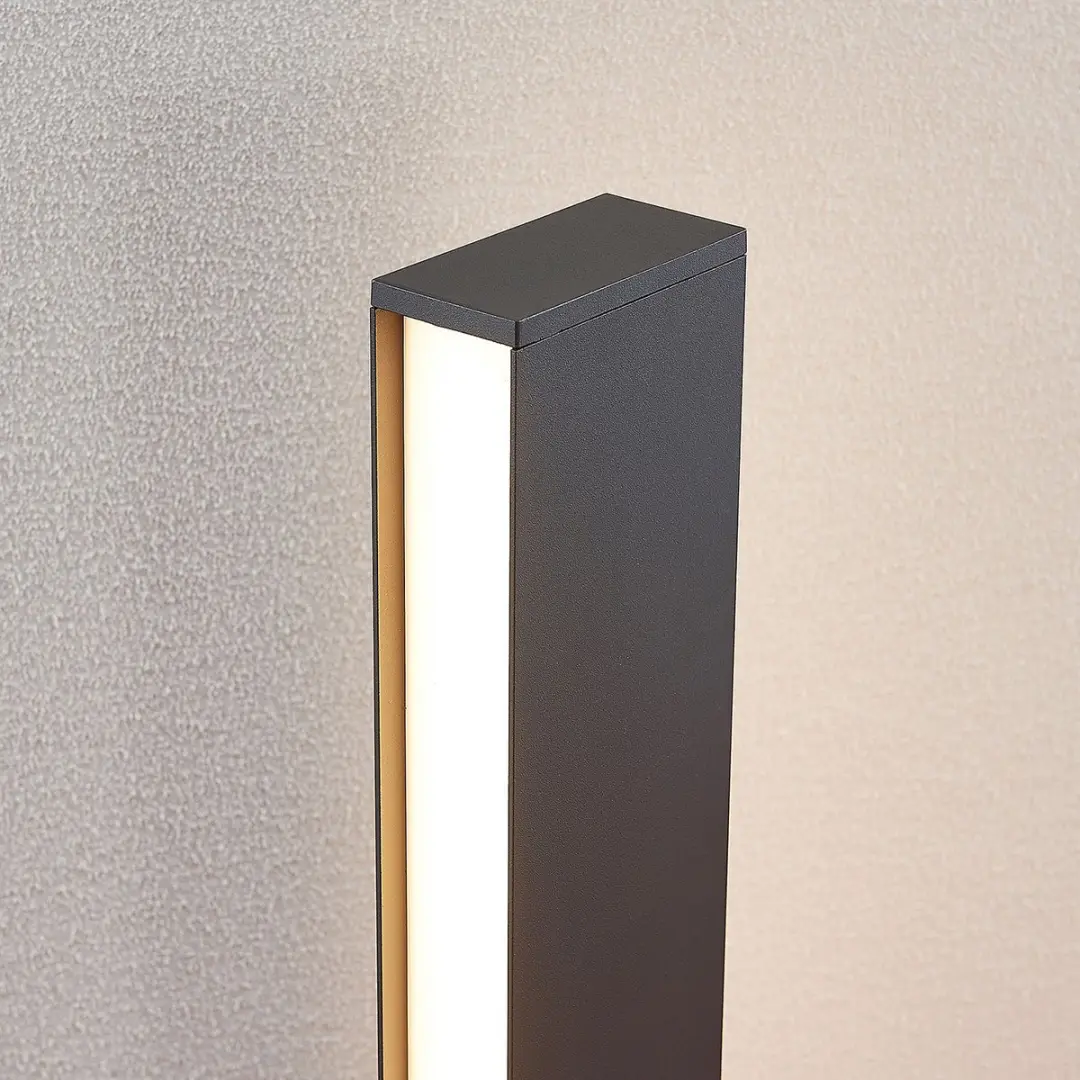 Lucande LED Buitenlamp 6W - 2 Lampen - 3000K - Donkergrijs/Wit