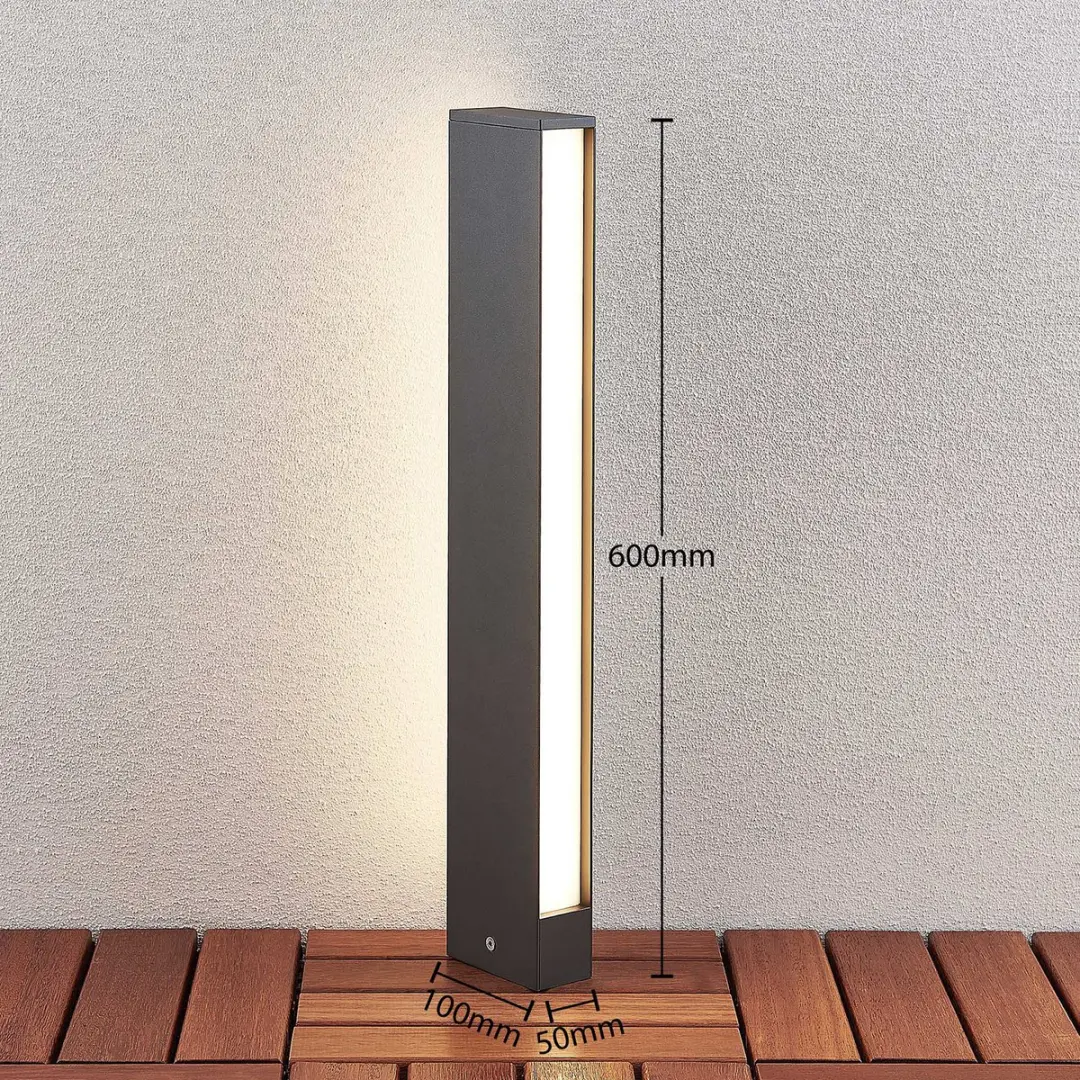 Lucande LED Buitenlamp 6W - 2 Lampen - 3000K - Donkergrijs/Wit