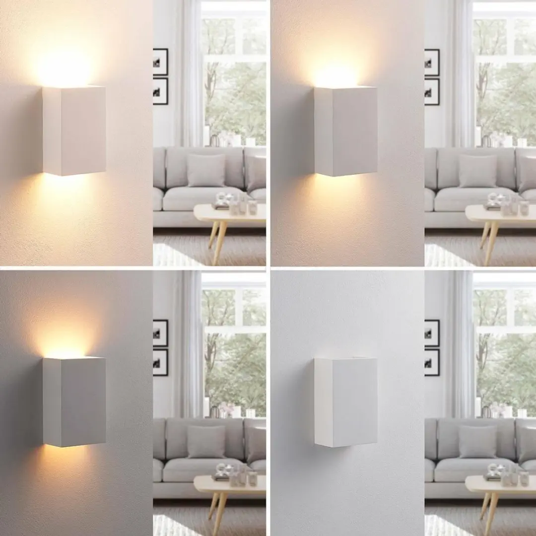 Lindby Wandlamp Gips 1 Licht G9 - Wit