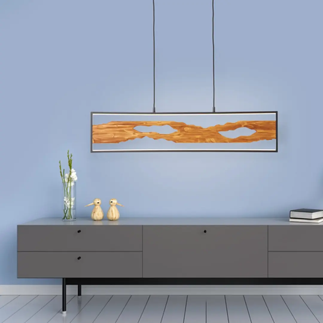 Brilliant Chaumont Hanglamp LED 20W 2300lm - Zwart/Hout