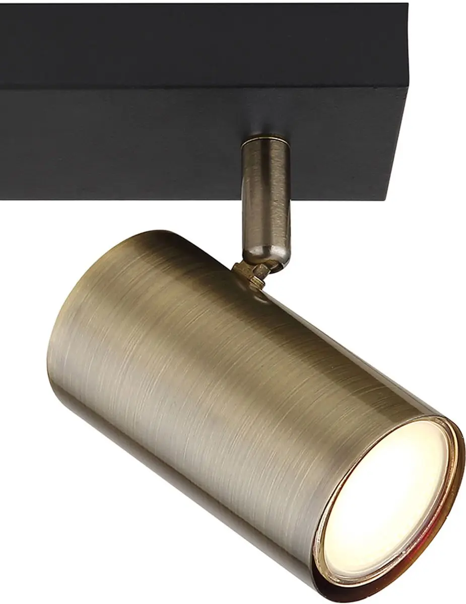 Globo Plafondspot Spotlight Strip 2x GU10 - 26x6x12cm - Messing