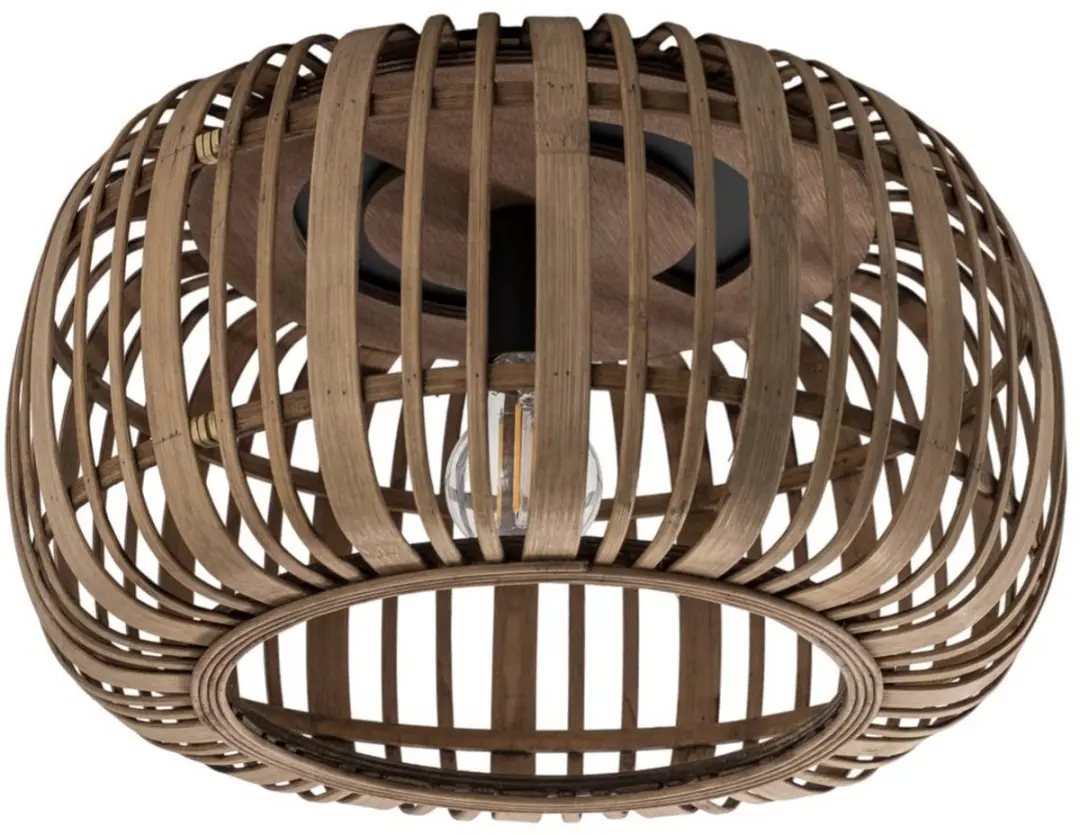 Lindby Plafondlamp Hout 1 Licht - Ø39,5cm - E27