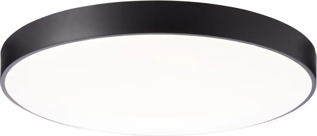 Brilliant Slimline XXL Plafondlamp - 78cm - Wit/Zwart
