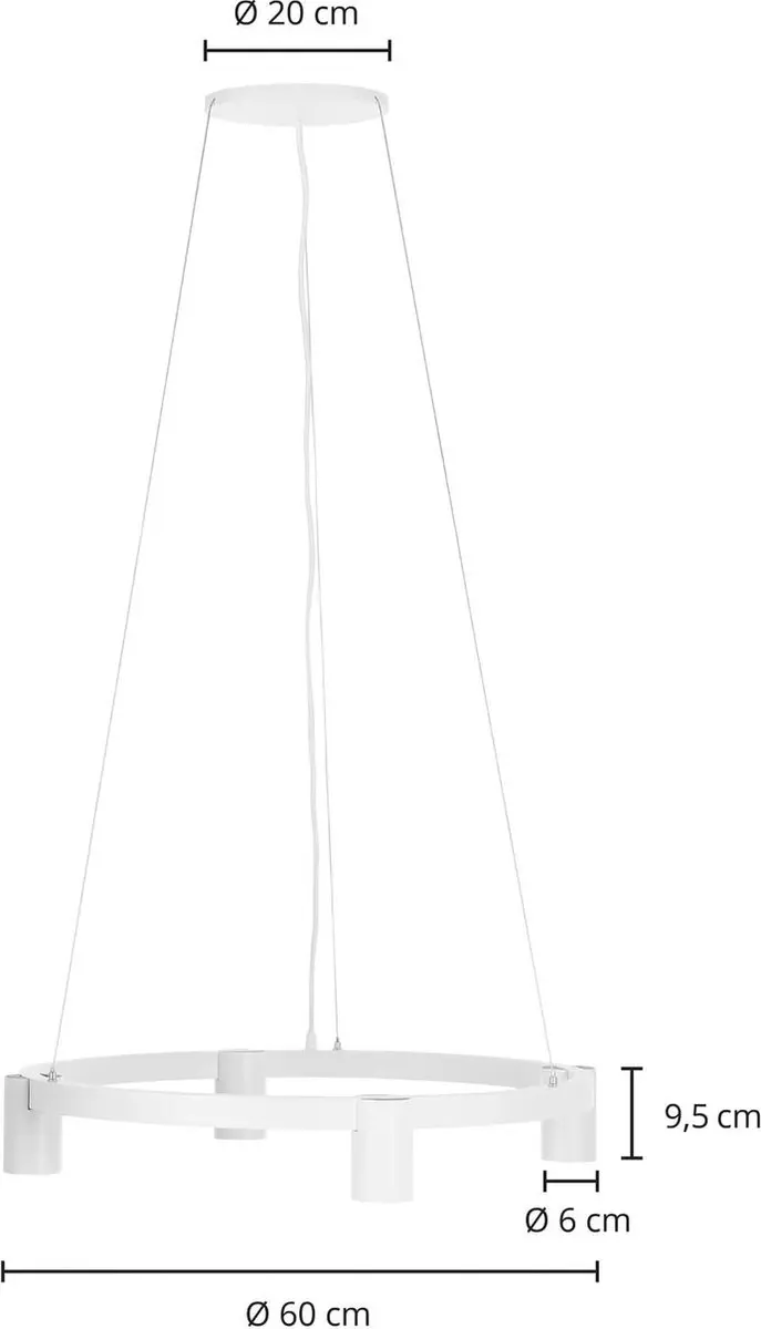 ARCCHIO Hanglamp 4-Lichts GU10 Wit