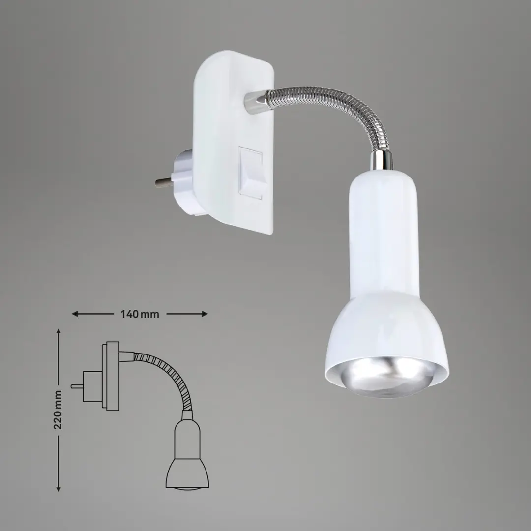Briloner Stekkerlamp Flexibel - 25W - Wit