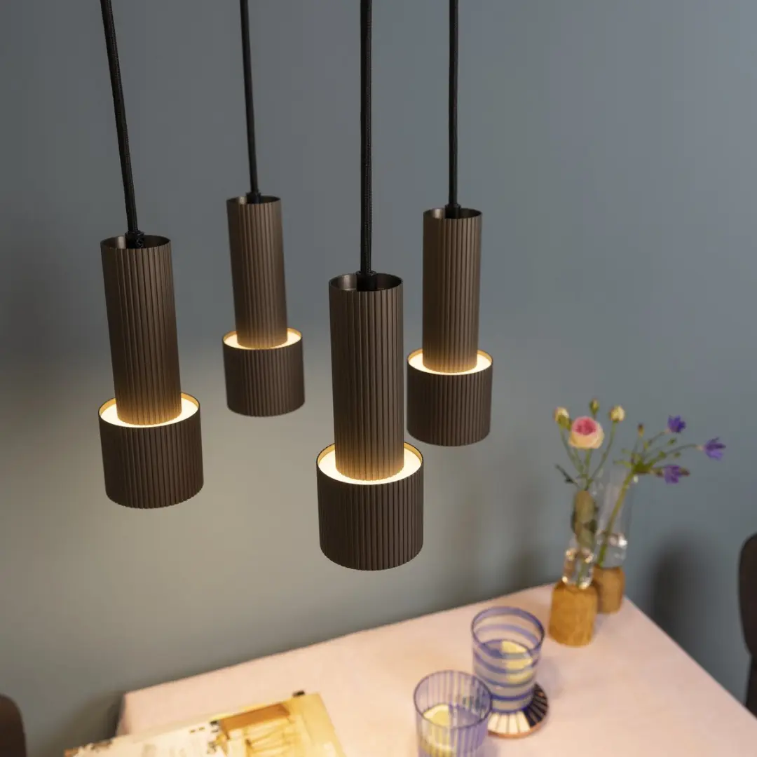 Brilliant Cadiz Hanglamp - 4xGU10 LED - Brons/Zwart
