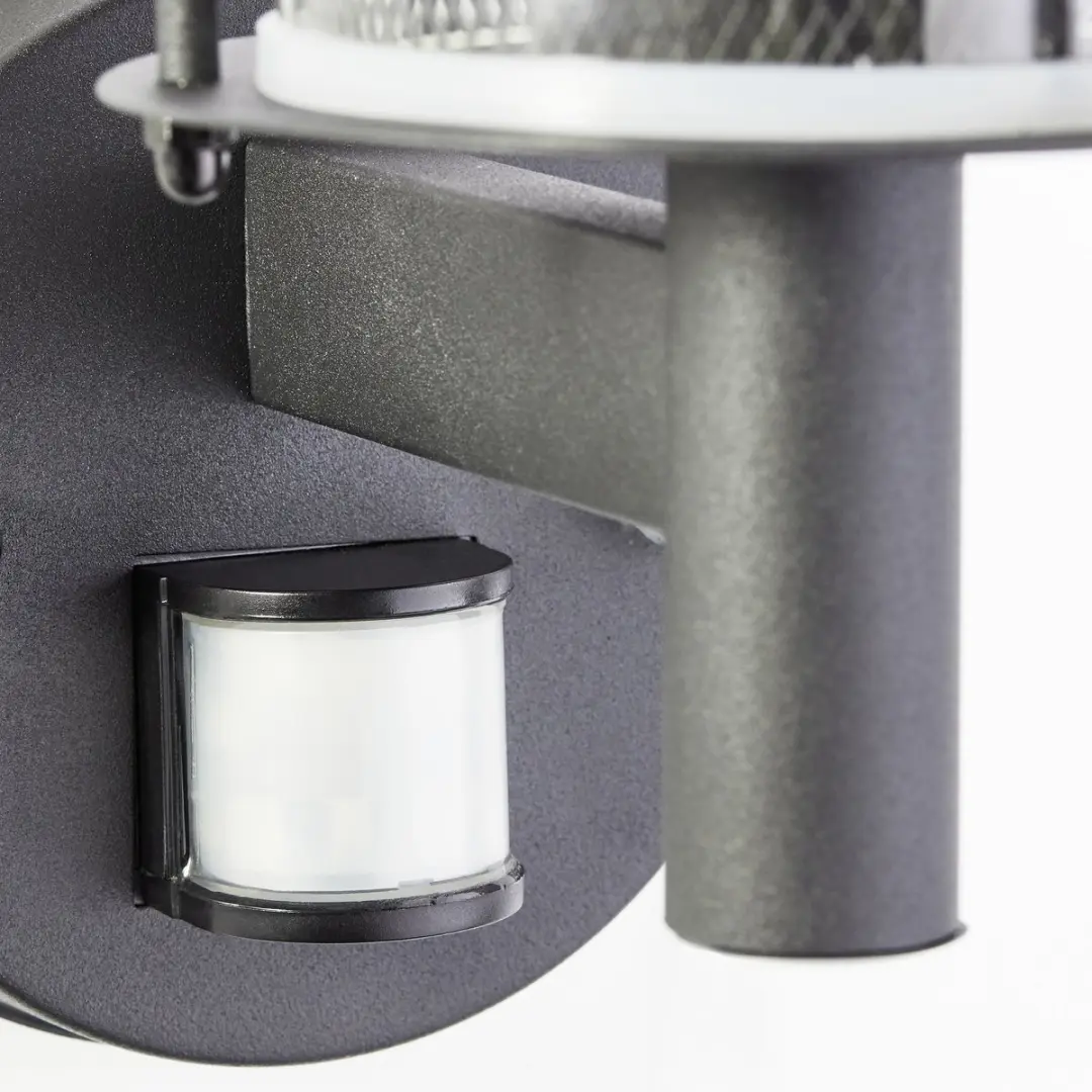 Brilliant Detroit Buiten Wandlamp Bewegingsensor - Zwart