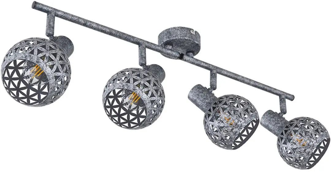 Globo Plafondlamp Spotlight Strip 4x E14 Grijs