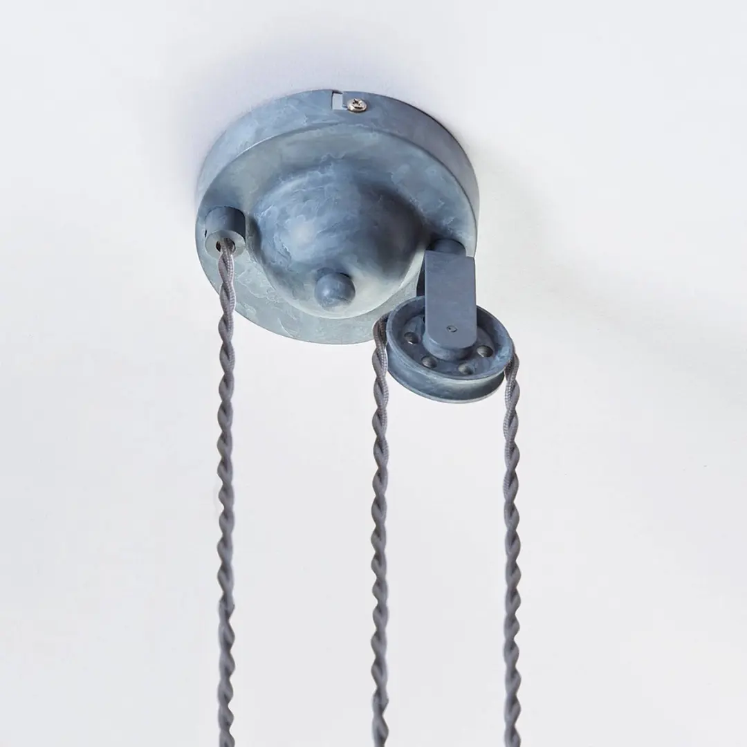 Lindby Hanglamp Metaal Glas 25.7cm - Grijsgroen