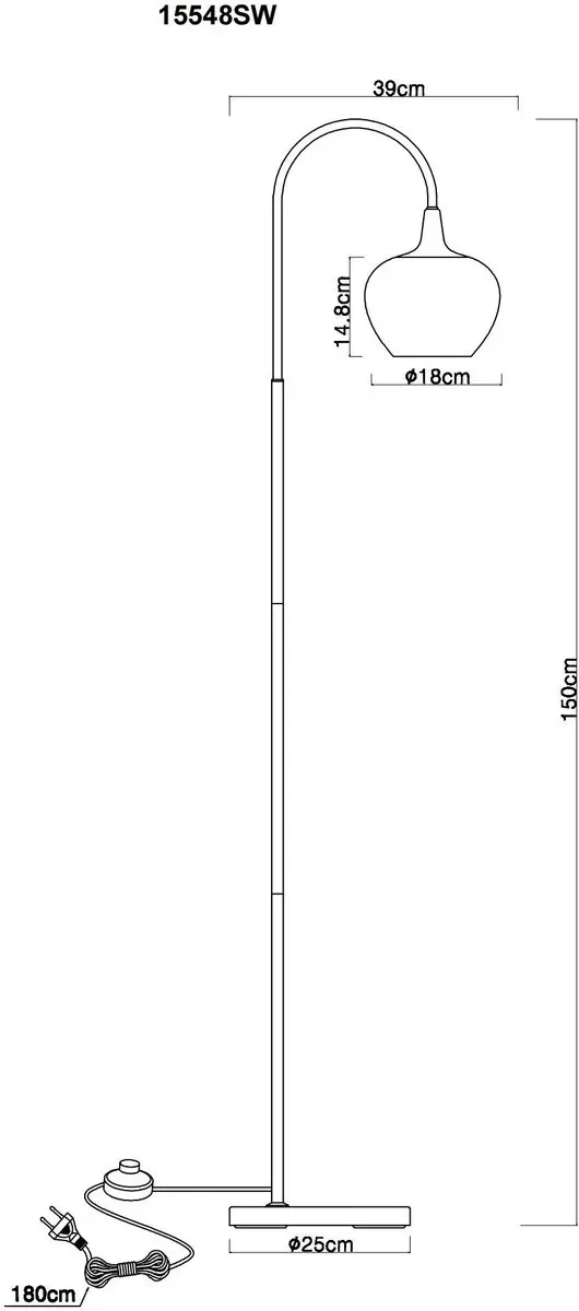 Globo Maxy Tafellamp E27 - Wit