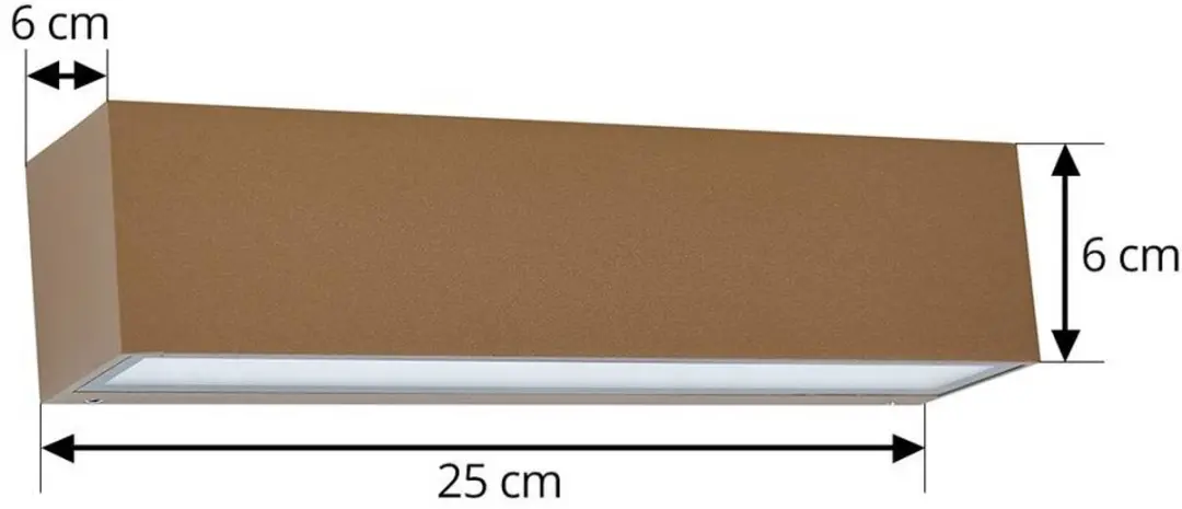 Lucande LED Wandlamp Buiten 9W - Donkerbruin/Transparant