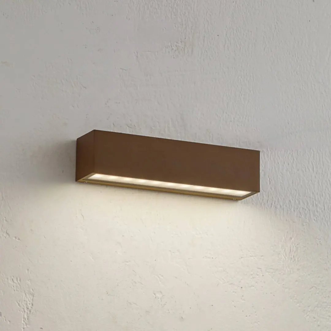 Lucande LED Wandlamp Buiten 9W - Donkerbruin/Transparant