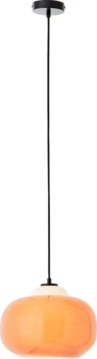 Brilliant Blop Hanglamp 30cm - Oranje Glas/Metalen - E27 60W