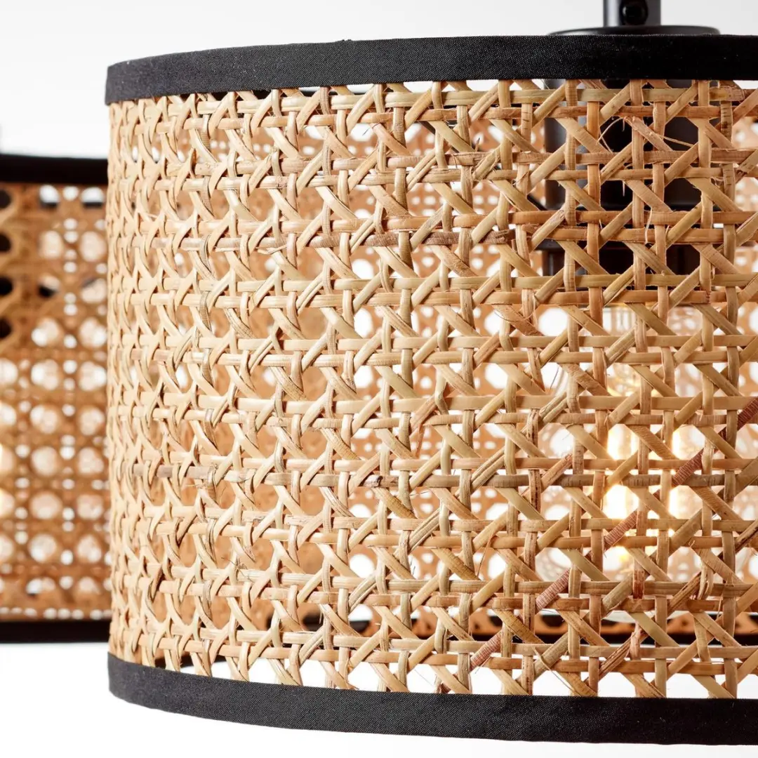 Brilliant Wiley Hanglamp - 3 Lichtpunten - Hout/Zwart
