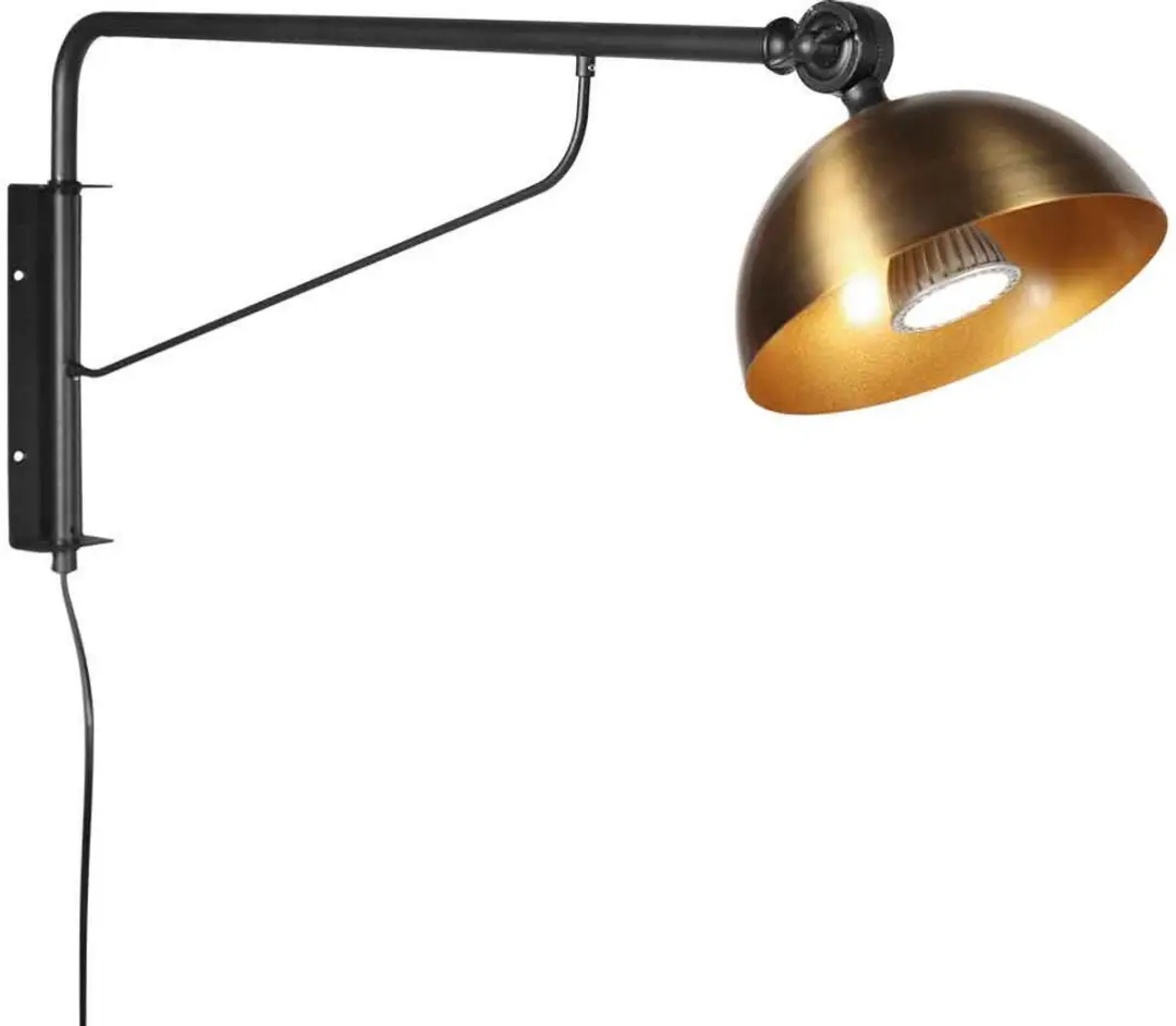 Steinhauer Pintino Wandlamp 16cm - Zwart/Bronzen