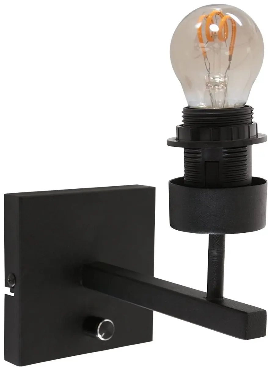 Steinhauer Nox Light 4459ZW Wandlamp - Ø23cm - Beige/Zwart