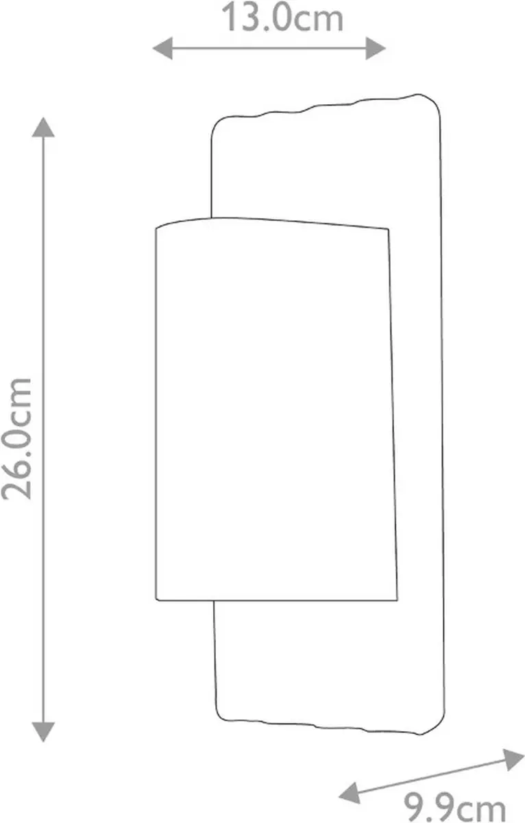 Elstead LED Wandlamp Dali GU10 2x8W IP44 - Dimbaar - Grijs