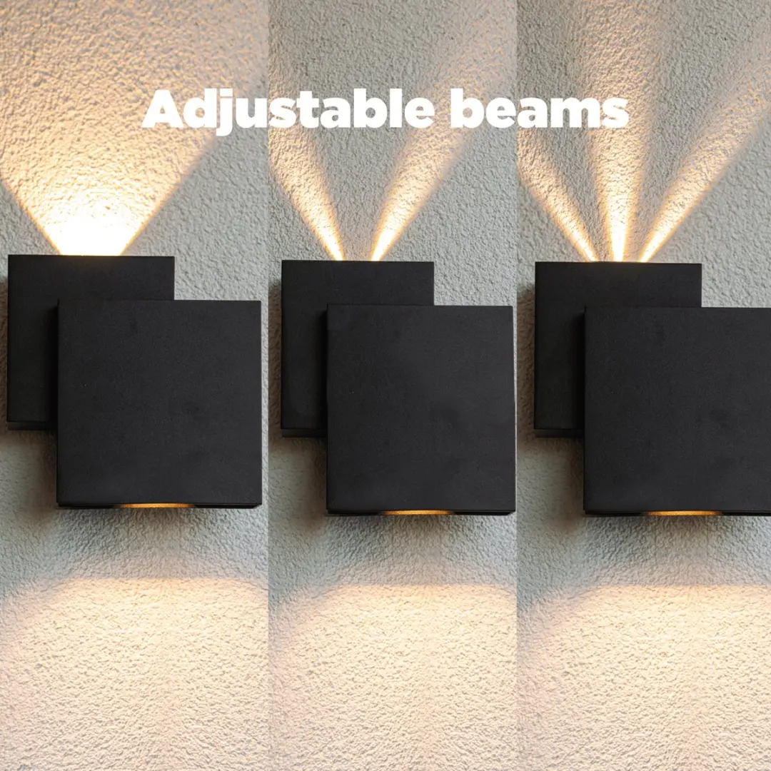 Lutec Rialto LED Wandlamp Buiten - 850 Lm 3000K Mat Zwart