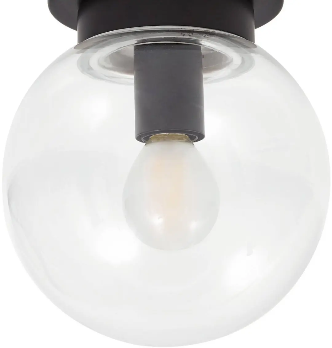 Lucande Plafondlamp Badkamer 1 Licht E14 - 10W - Zwart