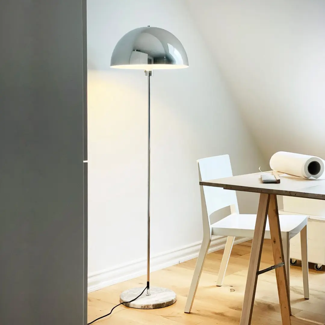 Dyberg Larsen Stockholm Vloerlamp - Chroom/Marmer