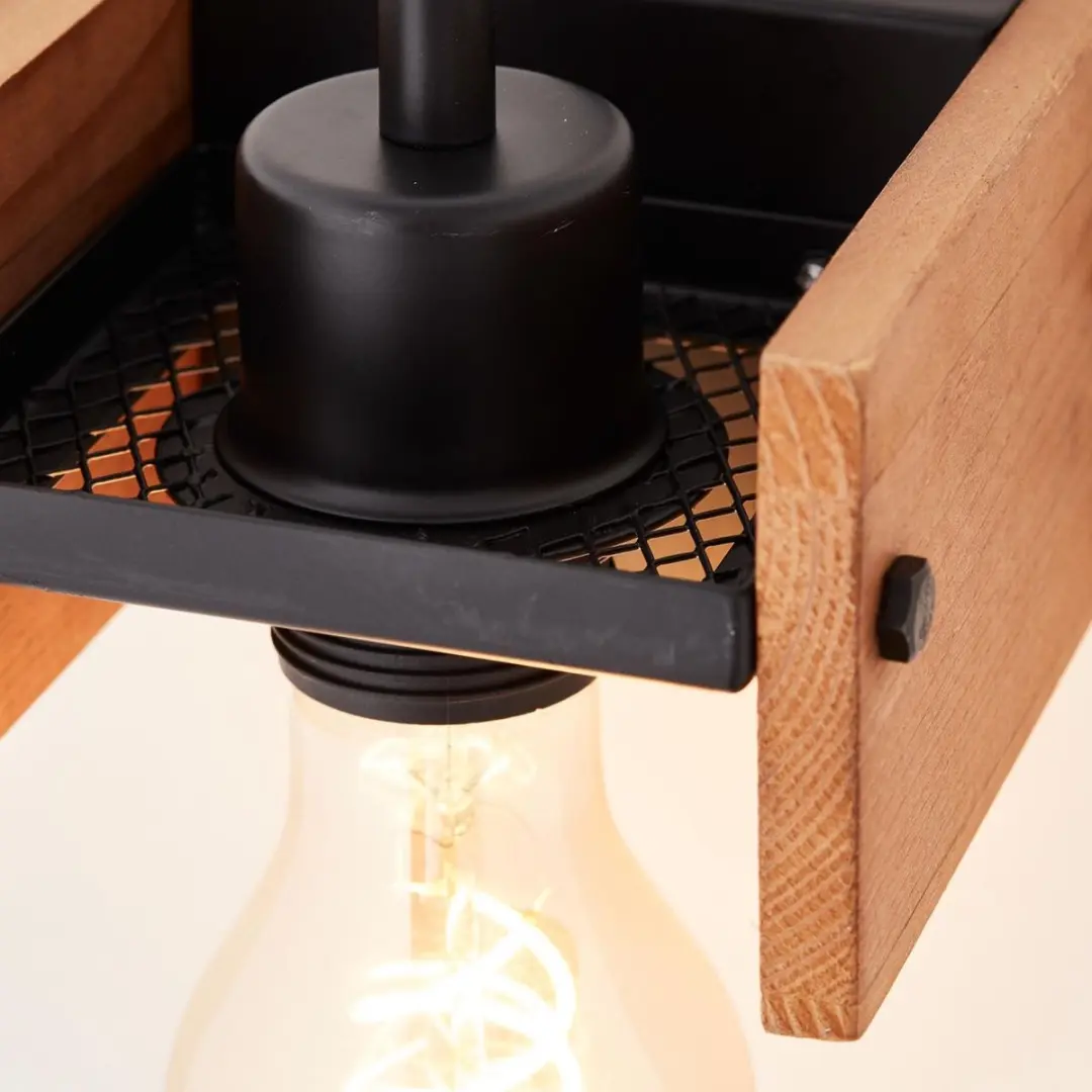 Brilliant Calandra Wandlamp - Zwart/Bruin