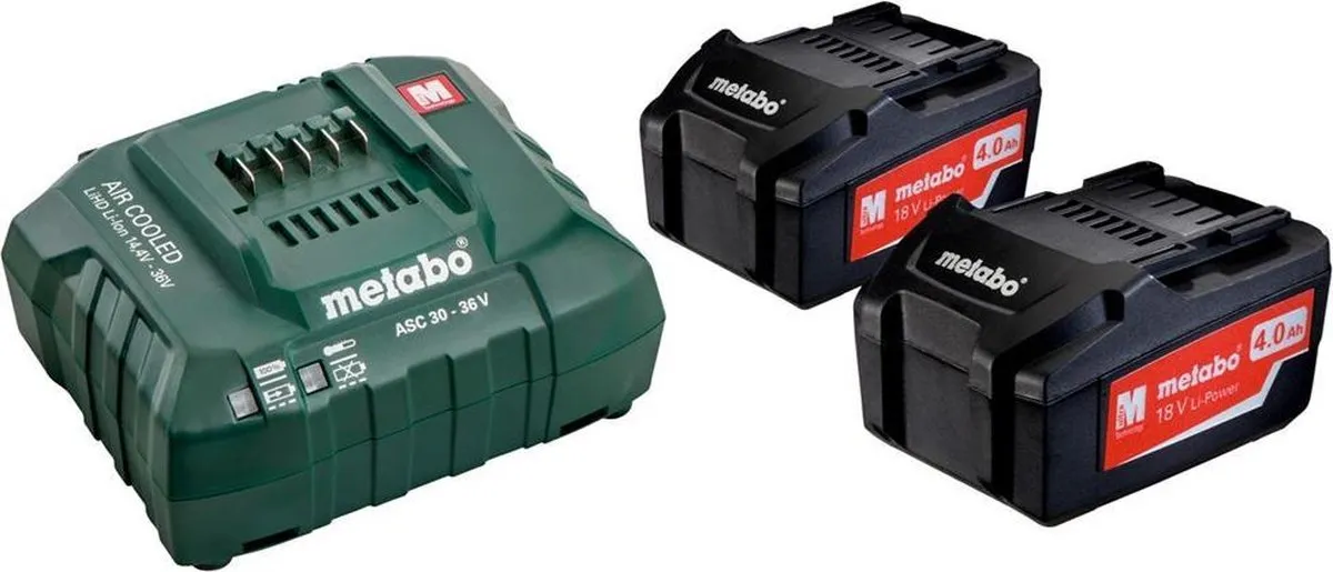 Metabo 685050000 18V Li-Ion Accu Starterset - 2x 4.0Ah