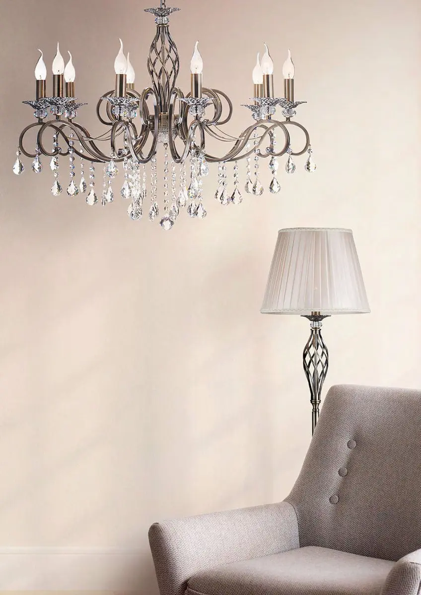 Maytoni Grace Kroonluchter - 10x60W - Ø85cm - Goud