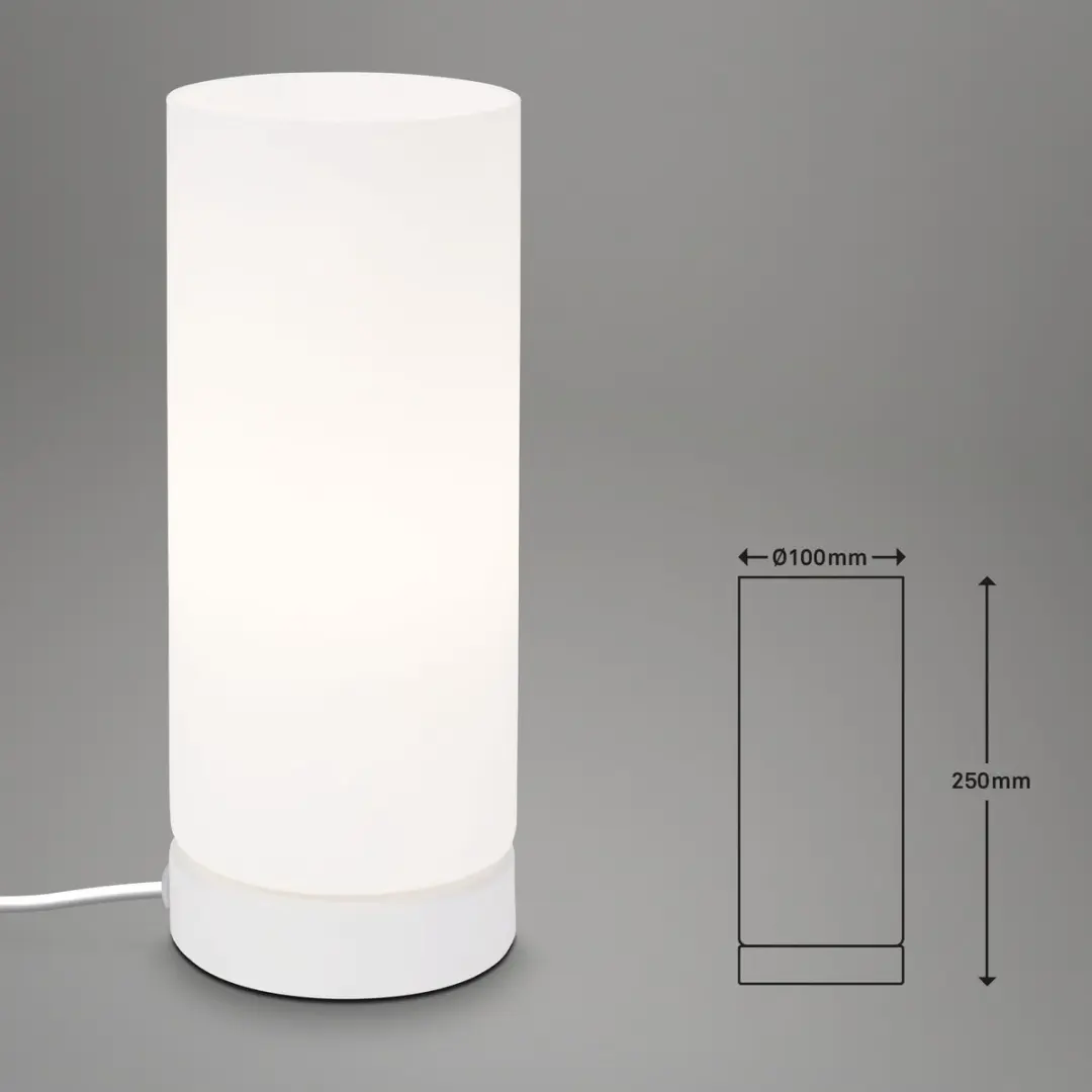 Briloner Paipa Tafellamp - Ø10cm - E14 - Wit