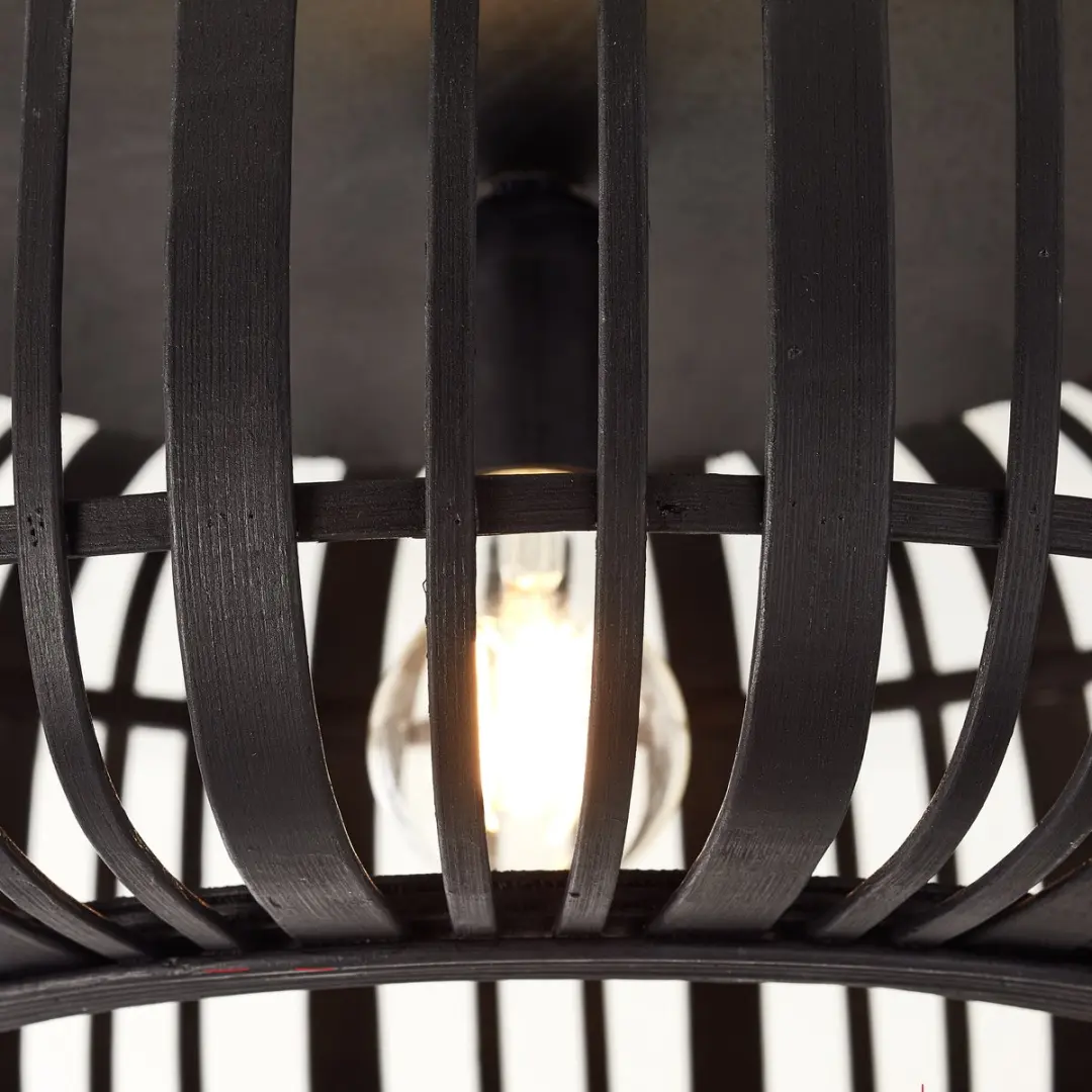 Brilliant Woodrow Plafondlamp 99405/76 - Ø50cm - Zwart