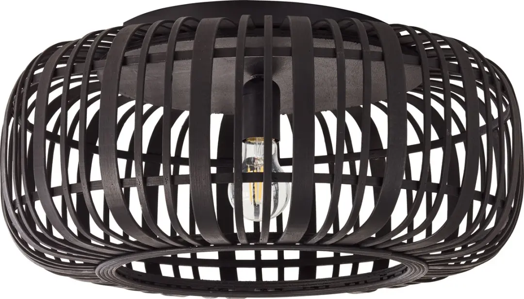 Brilliant Woodrow Plafondlamp 99405/76 - Ø50cm - Zwart