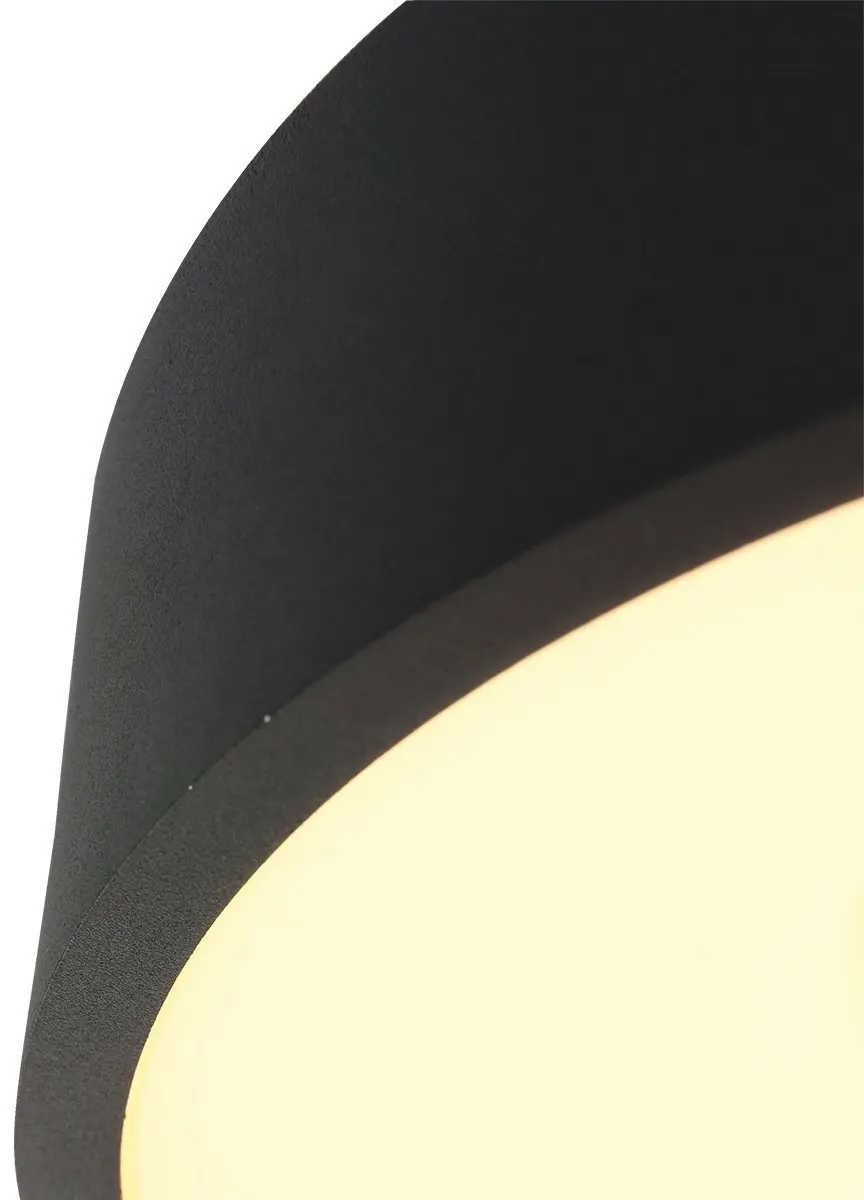 Steinhauer Plafonnier Ringlede Ø38cm - 1 Lichtpunt - Zwart/Wit