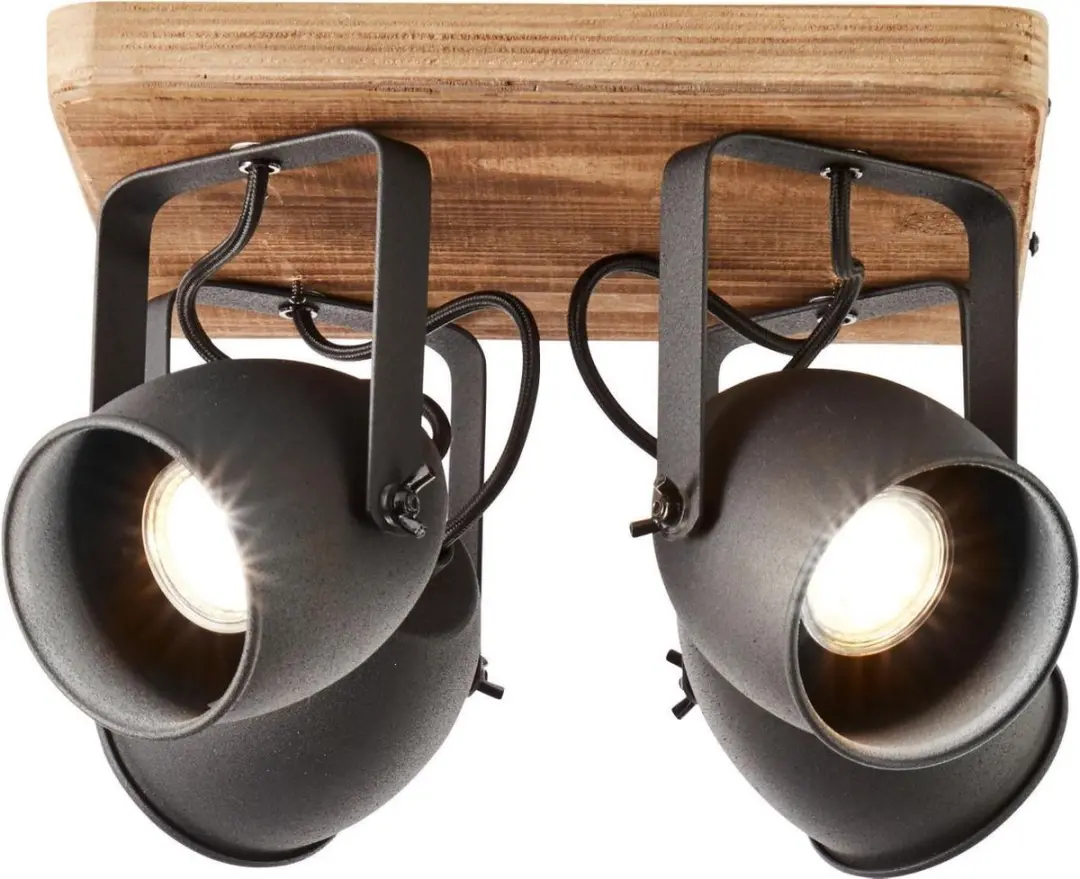 Brilliant Crowton Plafondspot 3-Licht - Zwart - afbeelding 6 van 6