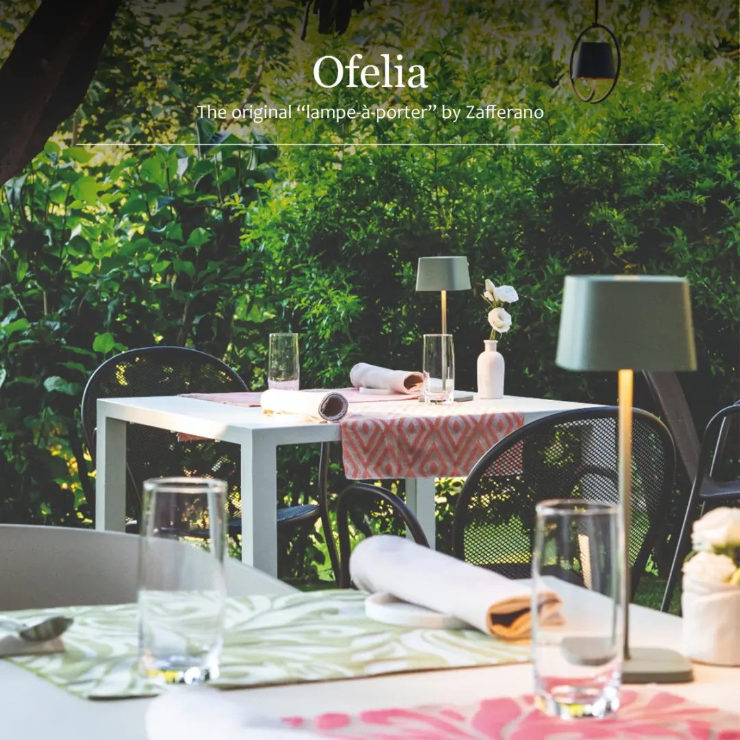 Zafferano Ofelia Oplaadbare LED Tafellamp - Bruin - IP65 - 3000K