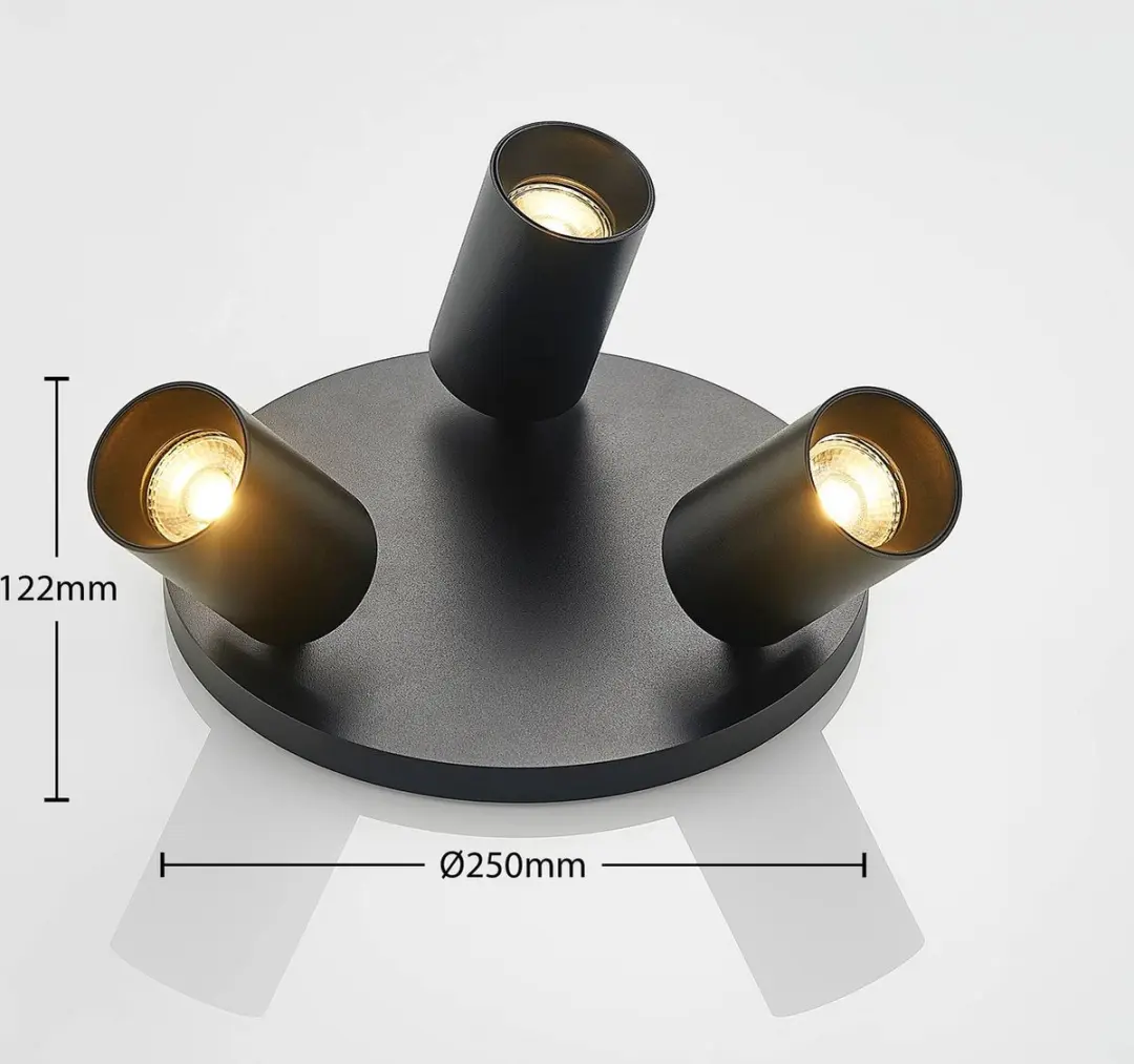 ARCCHIO Buitenspot 3-lichts GU10 - 25cm - Zwart
