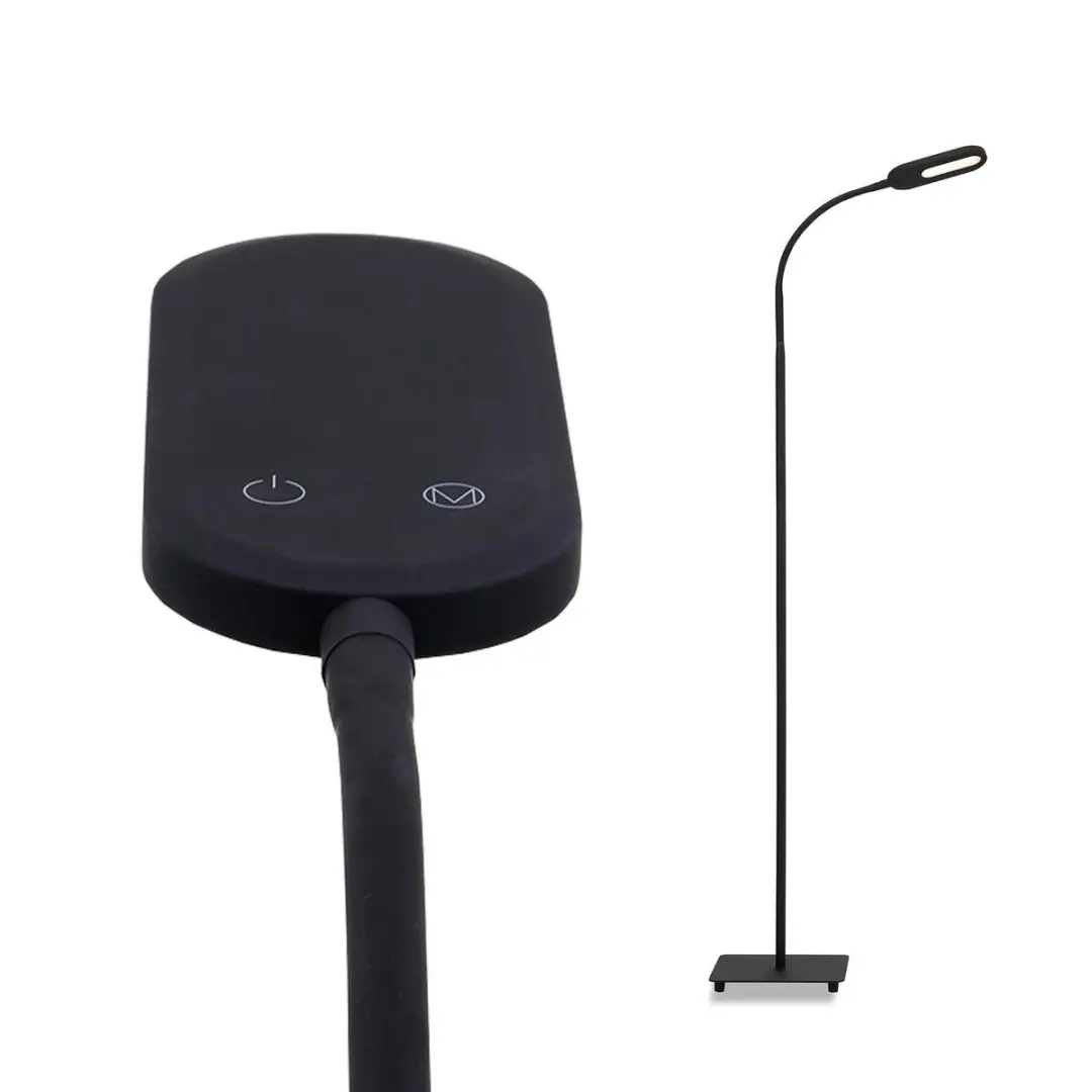 Briloner Office Step LED Vloerlamp - Zwart - 128cm