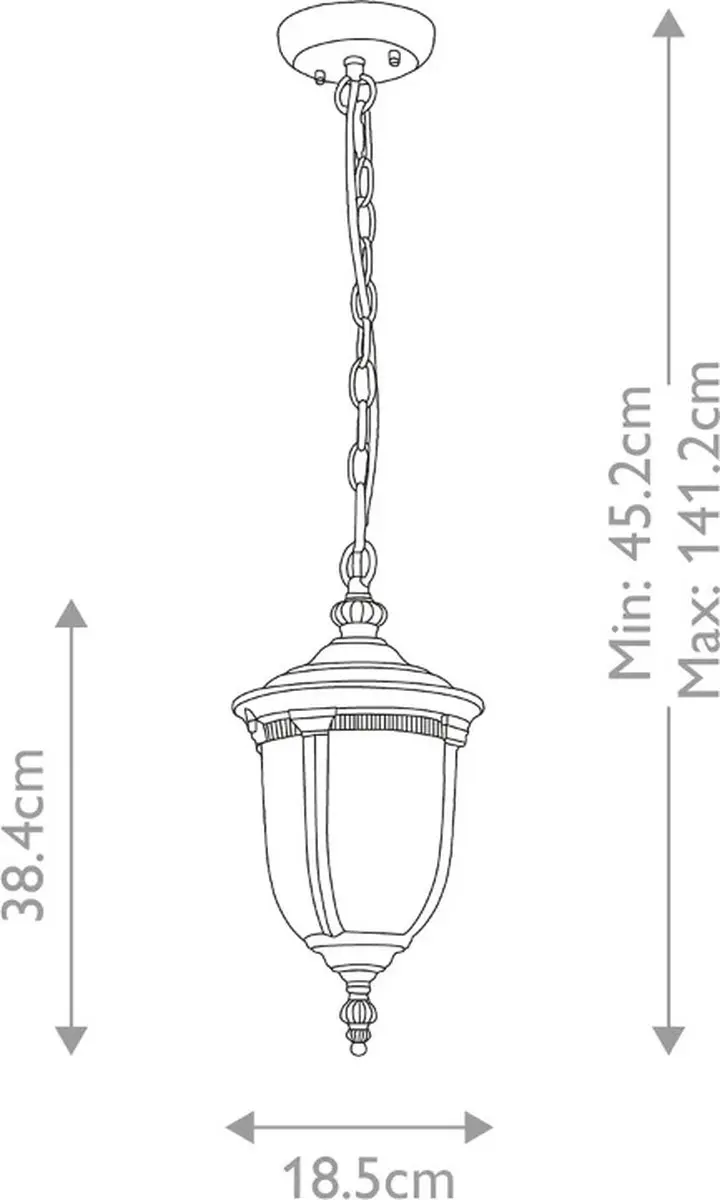 Elstead LED Hanglamp Cleveland E27 60W - Weathered Bronze